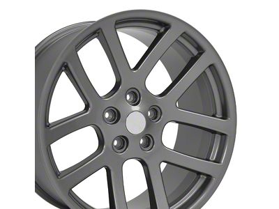 Viper Style Gunmetal Gray 5-Lug Wheel; 22x10; 25mm Offset (94-01 RAM 1500)